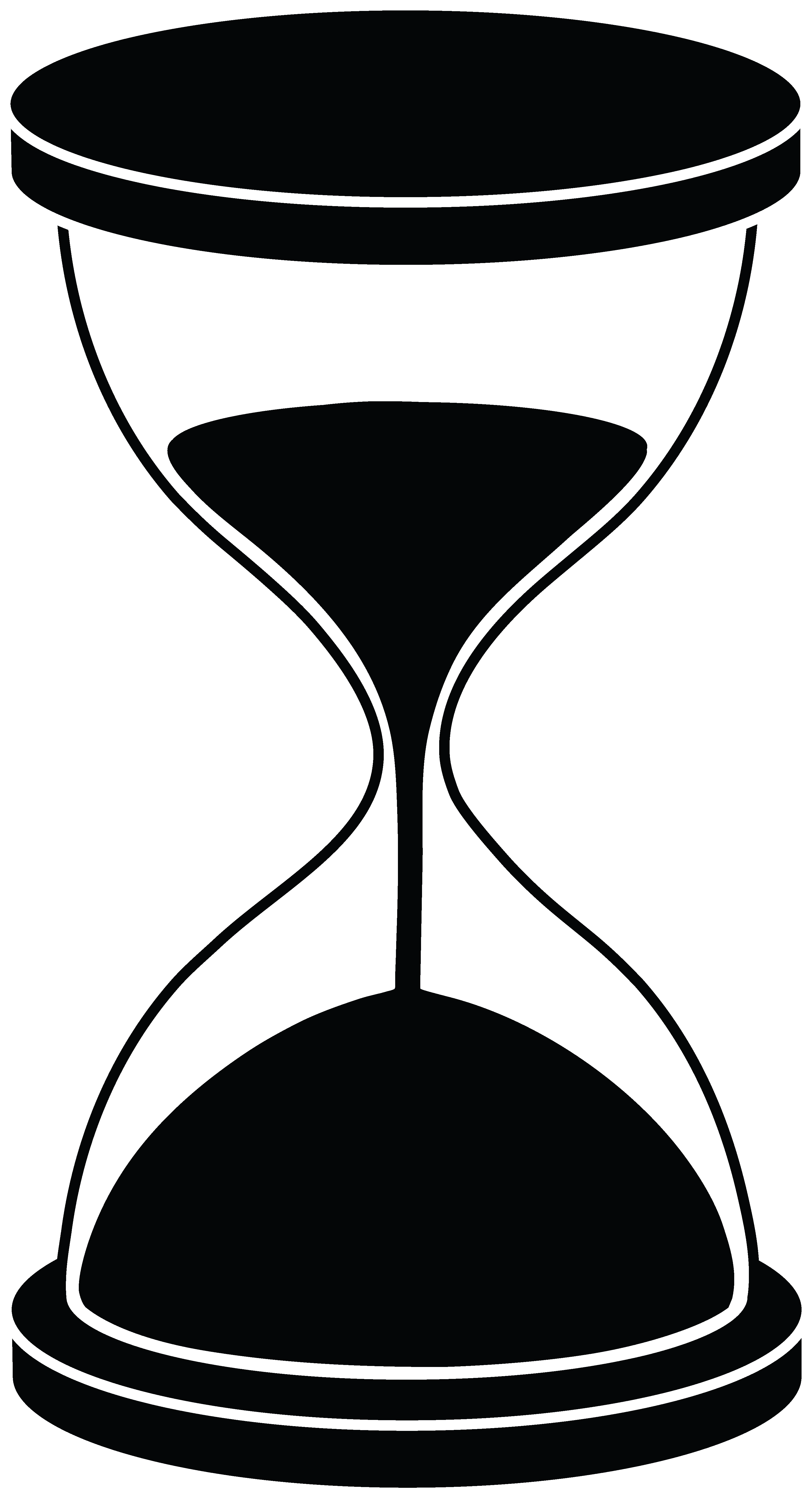 Clock Clipart Sand - Hourglass Clipart (3267x6025), Png Download