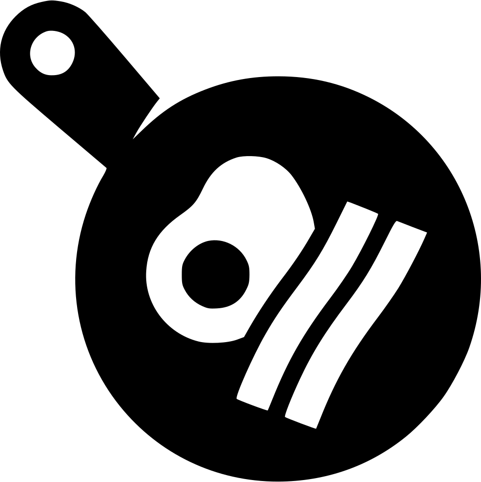 Pan Frying Eggs Bacon Breakfast Comments - Fish Fry Icon (980x982), Png Download