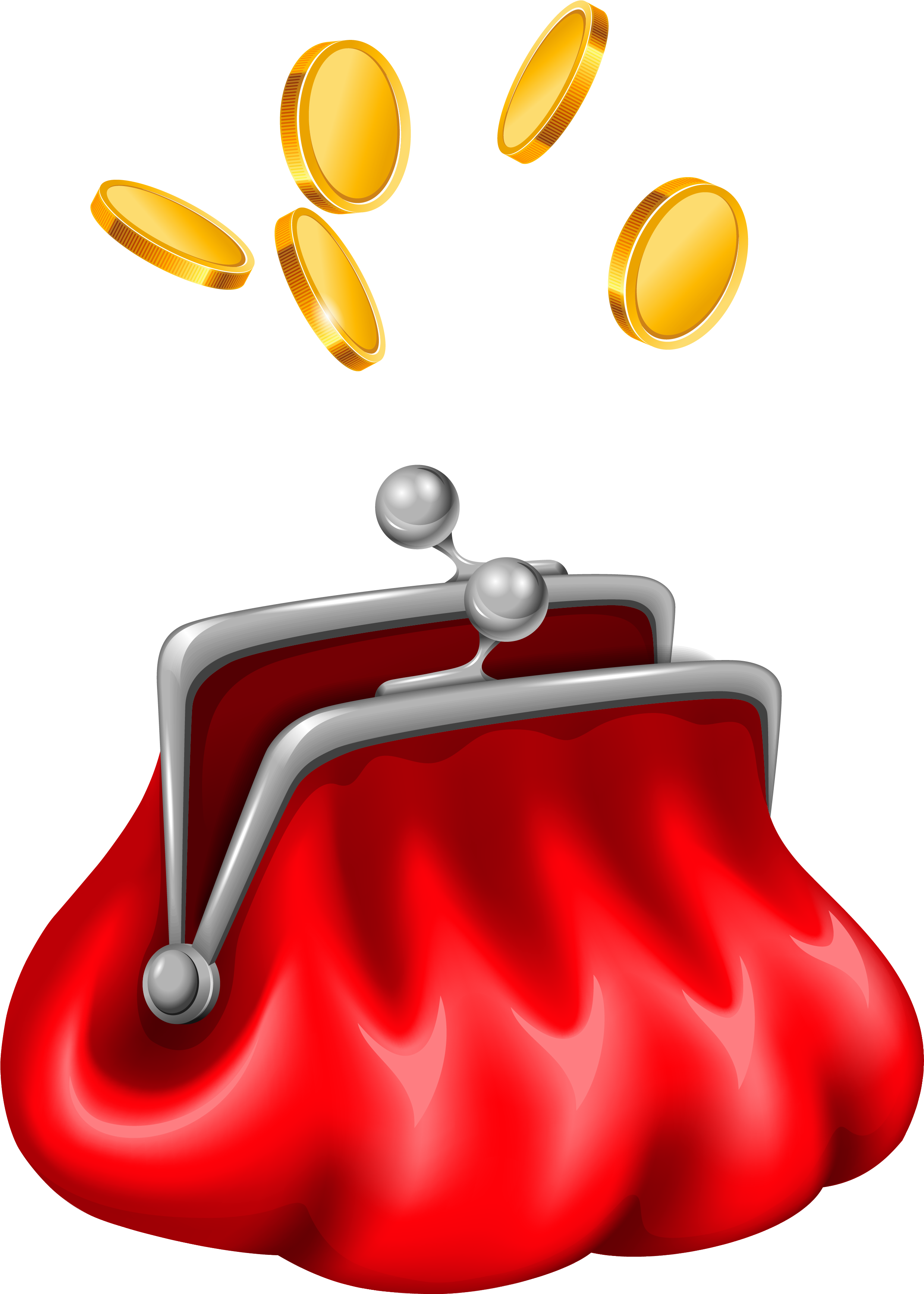 Money Bag United States Dollar Clip Art - Coin Purse Clipart (2597x3595), Png Download