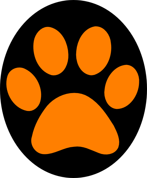 Small Paw Print - Pata De Leão Laranja (492x595), Png Download