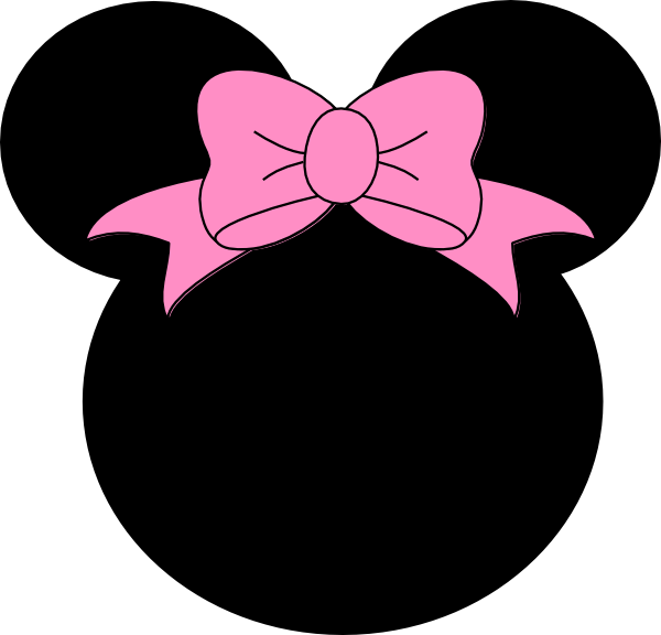 Pink Bow Minnie Mouse Clip Art At Clker - Light Pink Minnie Mouse (600x576), Png Download