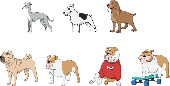 Dog Animals Pet Bull Terrier Bulldog T-shi - Dog Vector Pixabay (670x340), Png Download