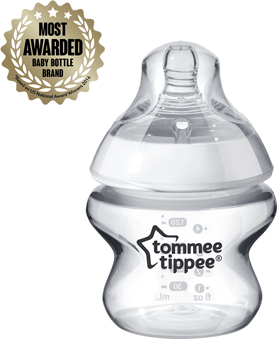 Original Feeding Bottle 5oz Profile With Lid - Tommee Tippee Closer To Nature Bottle, 5 Ounce, 2 Count (800x800), Png Download