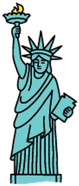 Graphic Free Ellis Island At Getdrawings Com Free For - Cartoon Statue Of Liberty Clipart (385x399), Png Download