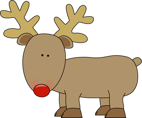 Cute Reindeer Christmas Clipart - Reindeer Clip Art (500x416), Png Download