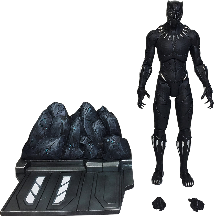 Black Panther 7” Action Figure - Marvel Select Black Panther Movie (836x850), Png Download