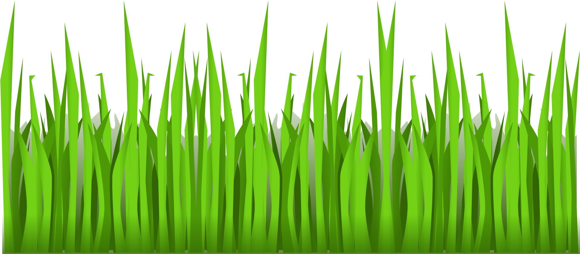 Grass Clipart Cartoon - Cartoon Grass No Background (600x263), Png Download