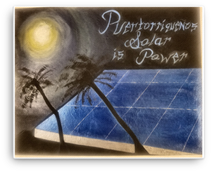 An Acrylic Painting With A Night Sky Background Is - Paint A Solar Panel Acrylic (500x500), Png Download