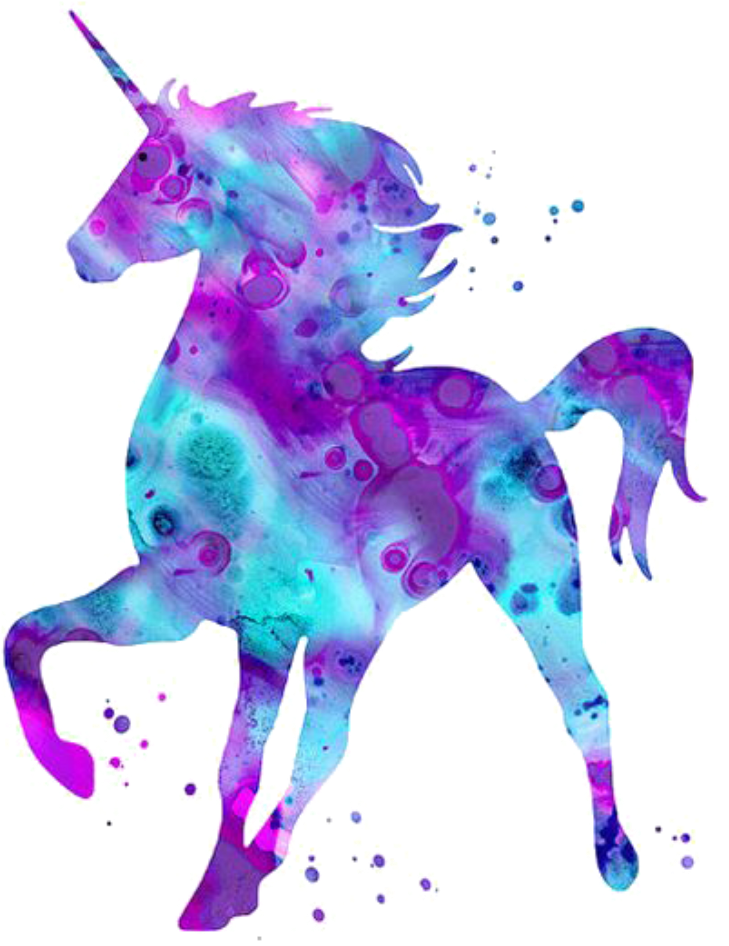 Reportar Abuso - Pink Purple Blue Unicorn (1024x1280), Png Download