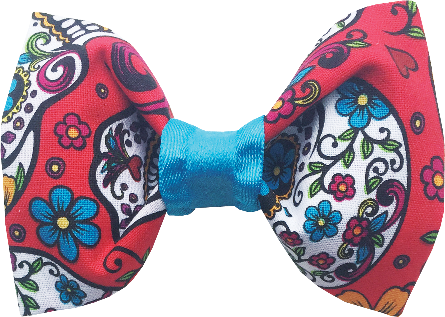 Red Dia De Los Muertos Bowtie - Sugar Skulls On Red 8 Oz. Flask // Hip Flask // Stainless (2072x1296), Png Download