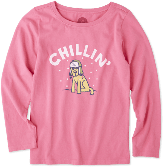Girls Chillin' Rocket Long Sleeve Crusher - Long-sleeved T-shirt (570x570), Png Download