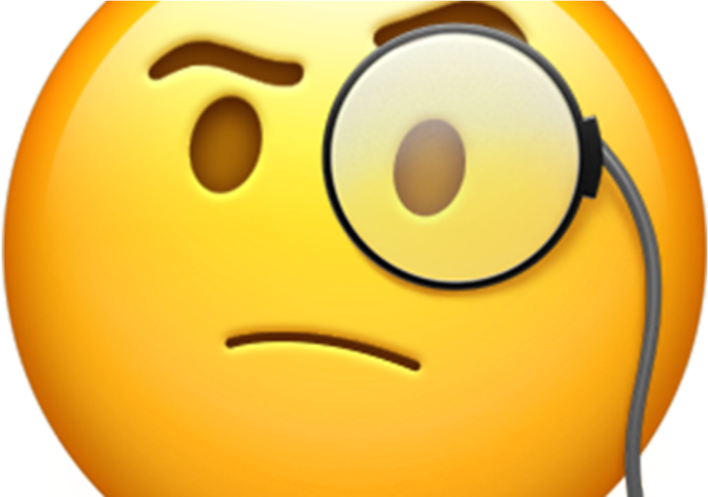 Will We Get A Sad Poop Emoji Well Theres A Process - Monocle Emoji (985x554), Png Download