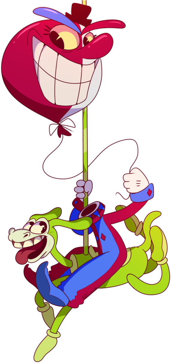 Bepis The Blown By Popanimals Cuphead Game, Deal With - Cuphead Beppi The Clown Fan Art (653x1224), Png Download