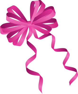 Ribbon Clipart Simple Bow - Pink Gift Bow Png (331x400), Png Download