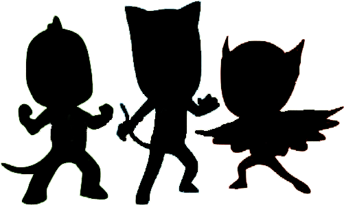 Pj Mask Silhouette - Pj Masks Silhouette Clipart (539x650), Png Download