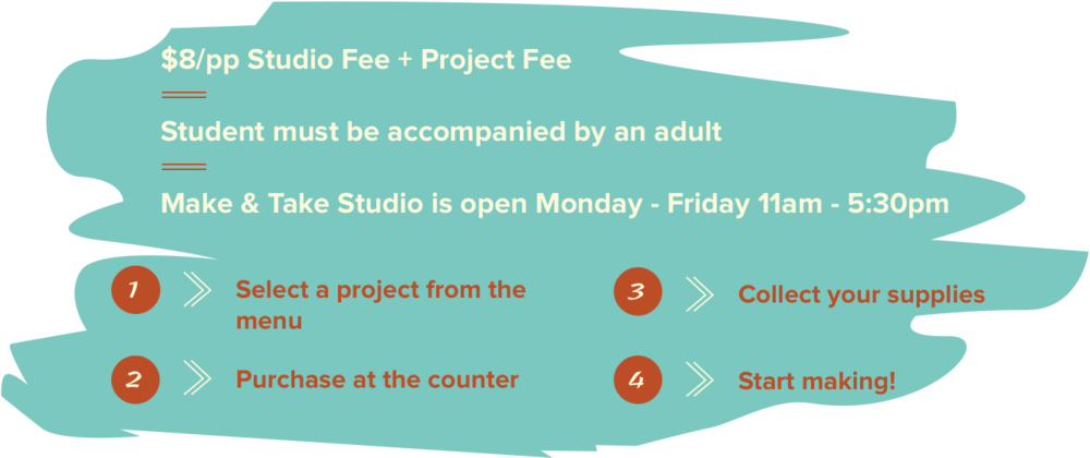 Make & Take Instructions - Tinker Art Studio (1000x420), Png Download