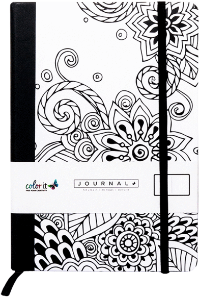 Tangle Doodles A5 Notebook Journal 160 Dot Grid Pages - Tulip 35090 Colorme Marker Box Kit (464x600), Png Download