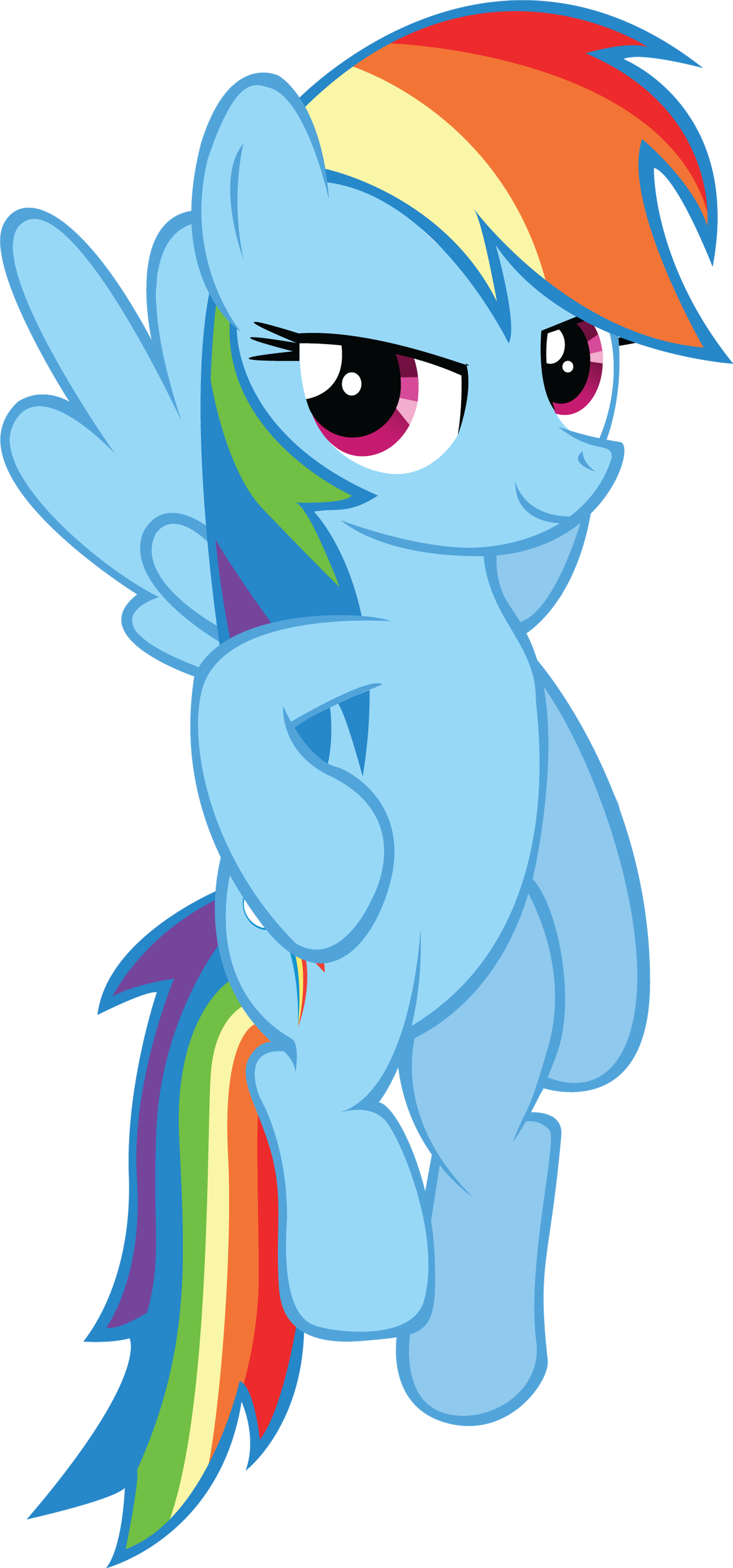 Happy Rainbow Dash By Csmlp On Deviantart Image Library - Mlp Rainbow Dash Happy (3252x6671), Png Download