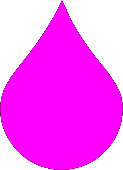Pink Rain Drop Clip Art At Clker - Pink Rain Drop (432x597), Png Download