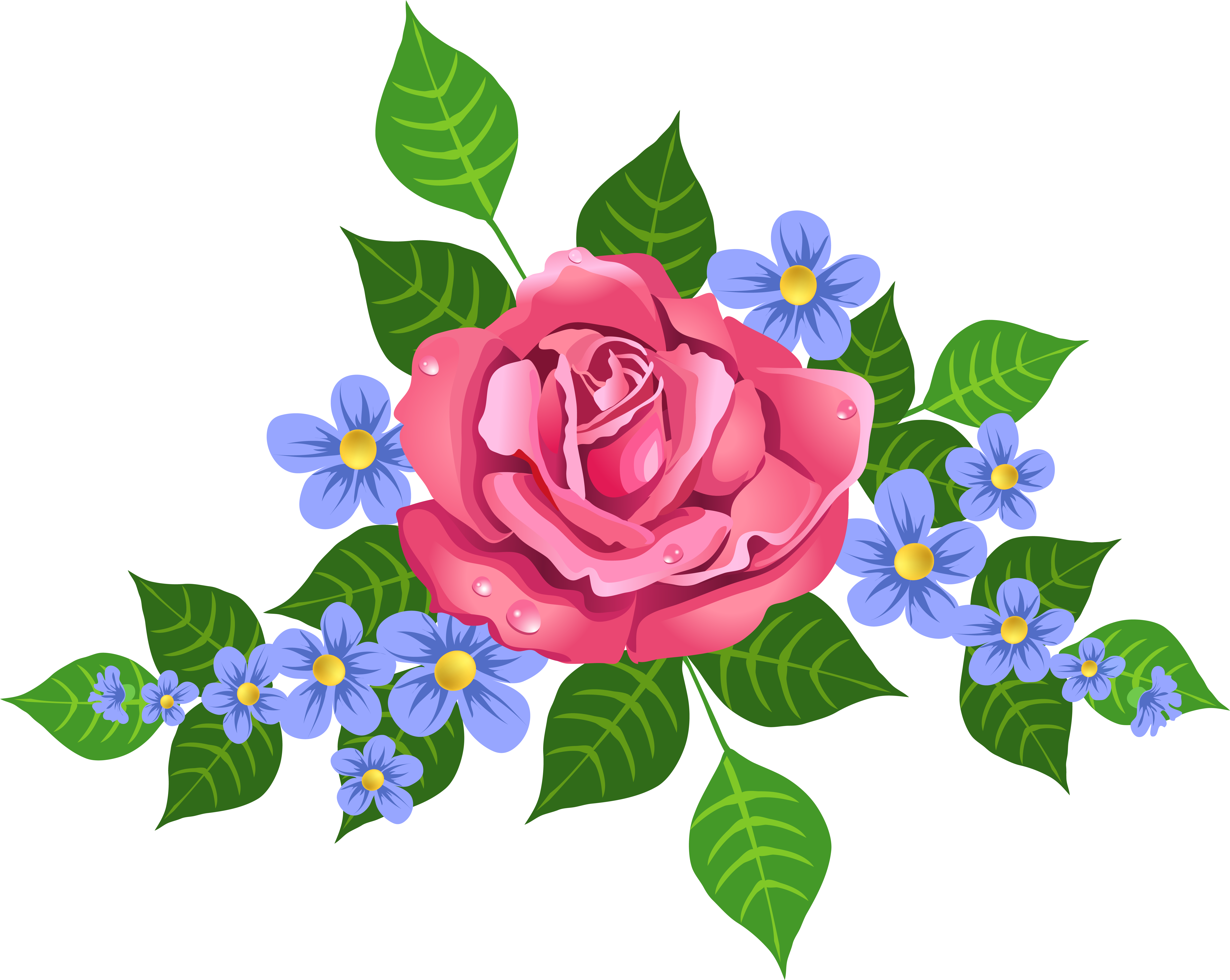 Rose Decorative Element Image - Floral Pretty Lined Stationery Paper (6318x5067), Png Download