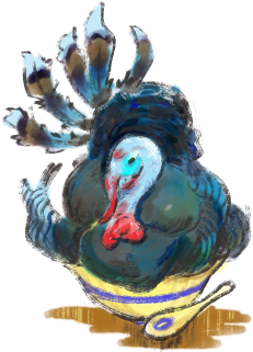 Ladle Hot Broth Over Turkey And Noodles - Palette (500x320), Png Download