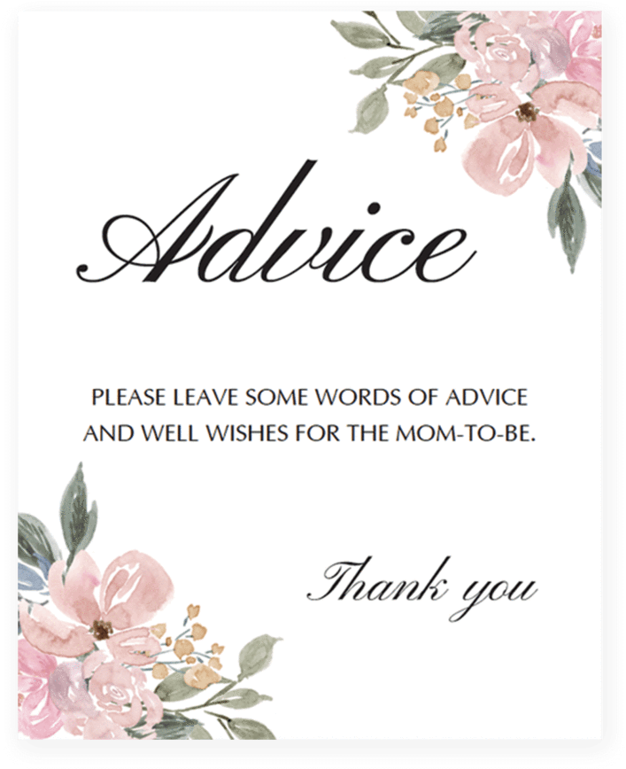 Whimsical Baby Shower Decorations Printable By Littlesizzle - Advice For The Parents (819x1024), Png Download