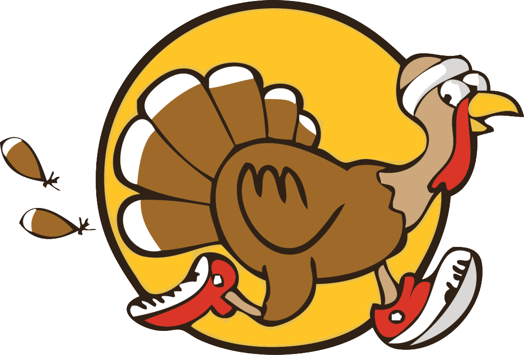 Thanksgiving Turkey Runs In Columbus 2017 Transparent - Turkey Trot (1024x693), Png Download