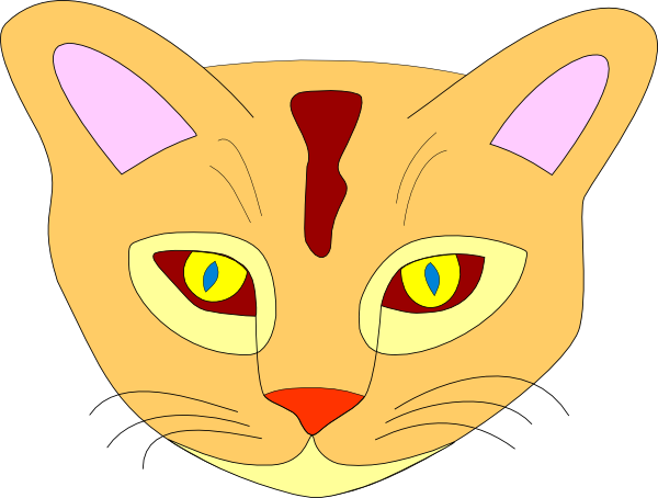 How To Set Use Cat Face Svg Vector (600x454), Png Download