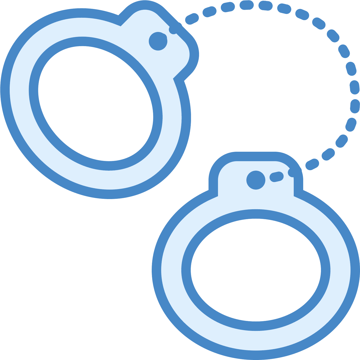 The Icon Is A Picture Of Handcuffs - 4mm Swarovski Bicone Bracelet (1600x1600), Png Download