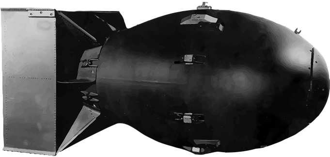 Atomic Bomb Bomb Nuclear War Weapon Atomic - Atomic Bomb Transparent Background (680x340), Png Download