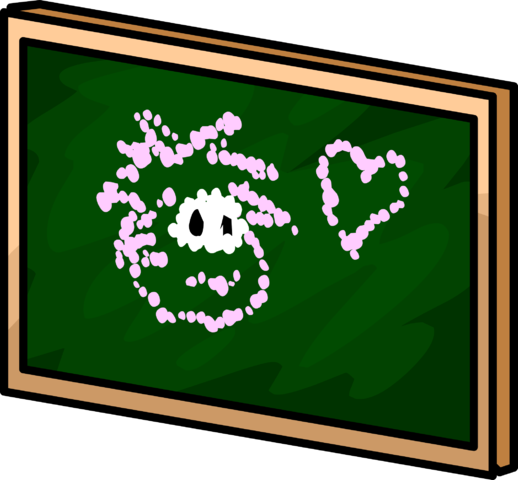 Wall Chalkboard Sprite 015 - Picture Frame (518x480), Png Download