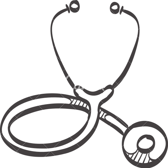 Stethoscope Drawing At Getdrawings - Stethoscope Doodle (550x550), Png Download