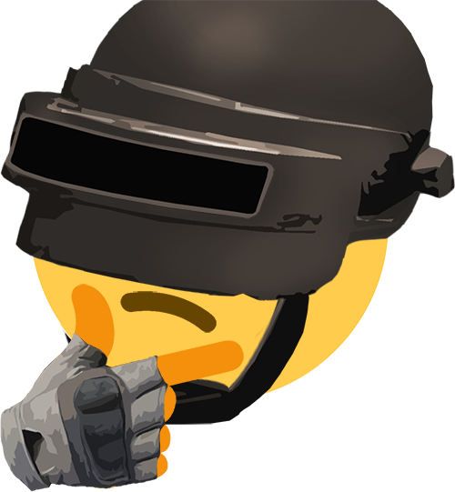 Pubg Thinking - Pubg Thinking Emoji (500x541), Png Download