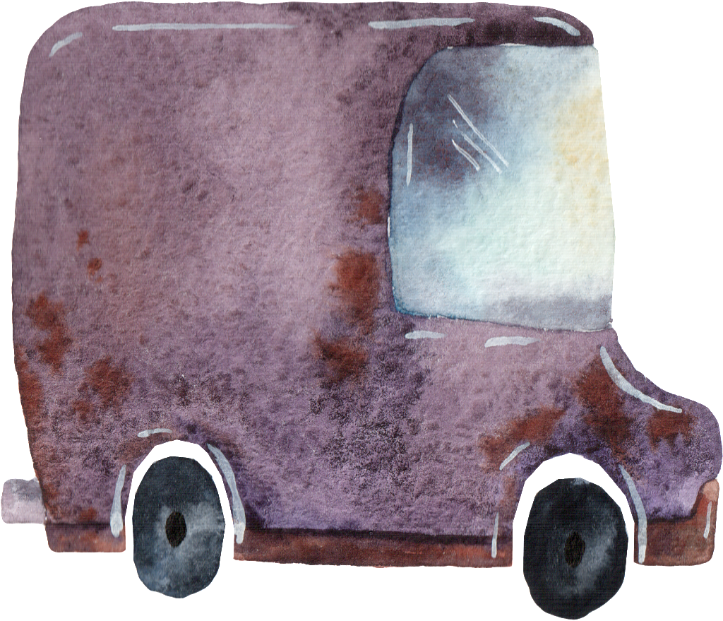 Hand Painted Antique Car Png Transparent - Car (1024x879), Png Download