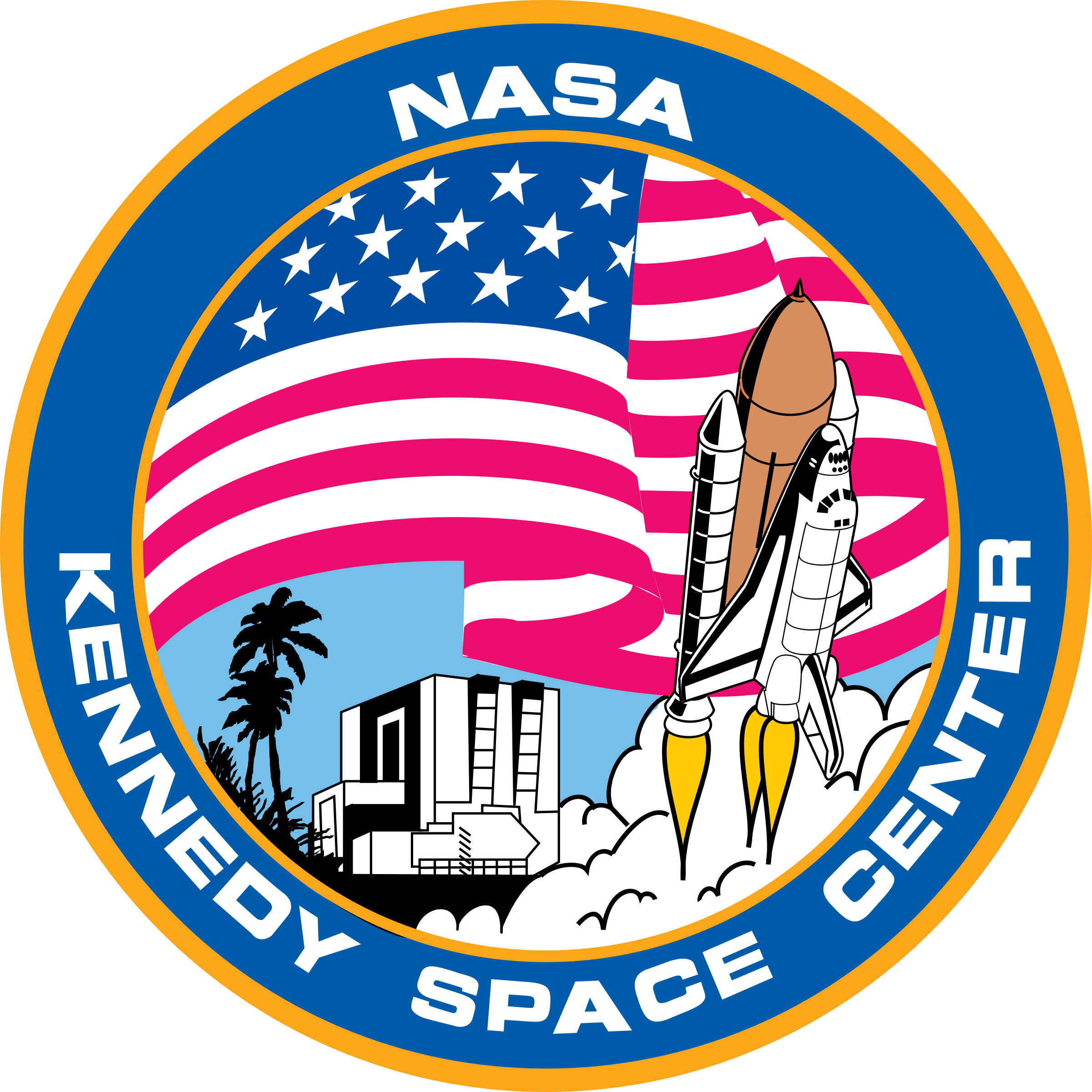 Space Clipart Nasa - Nasa Kennedy Space Center Logo (2400x2400), Png Download