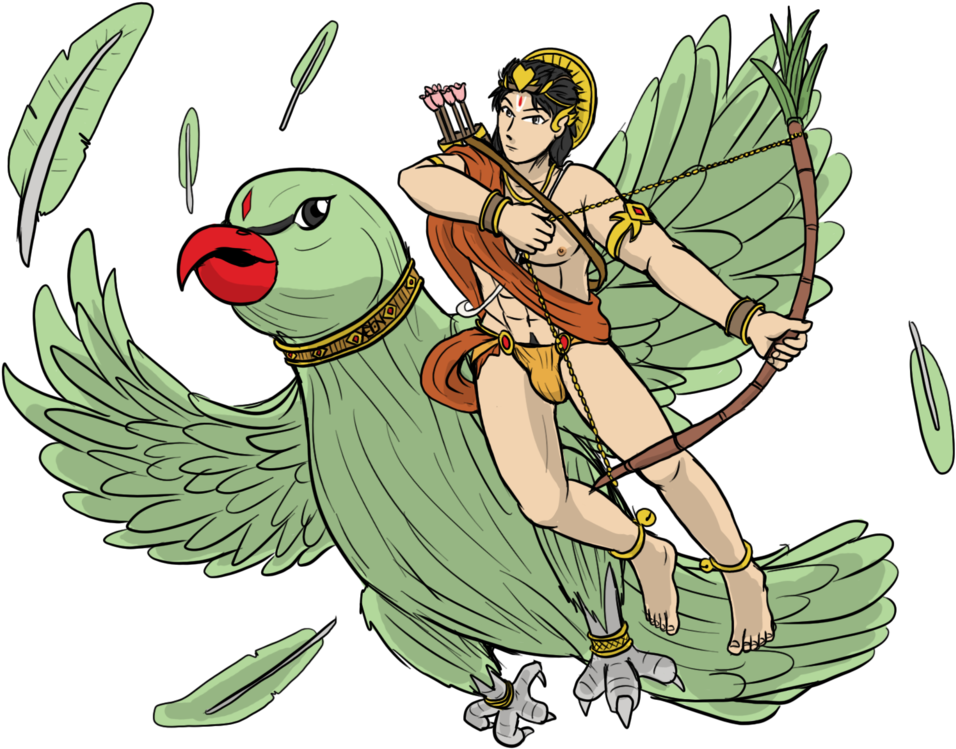 Adult Hindu Cupid By Vachalenxeon - Kamadeva Anime (1024x768), Png Download