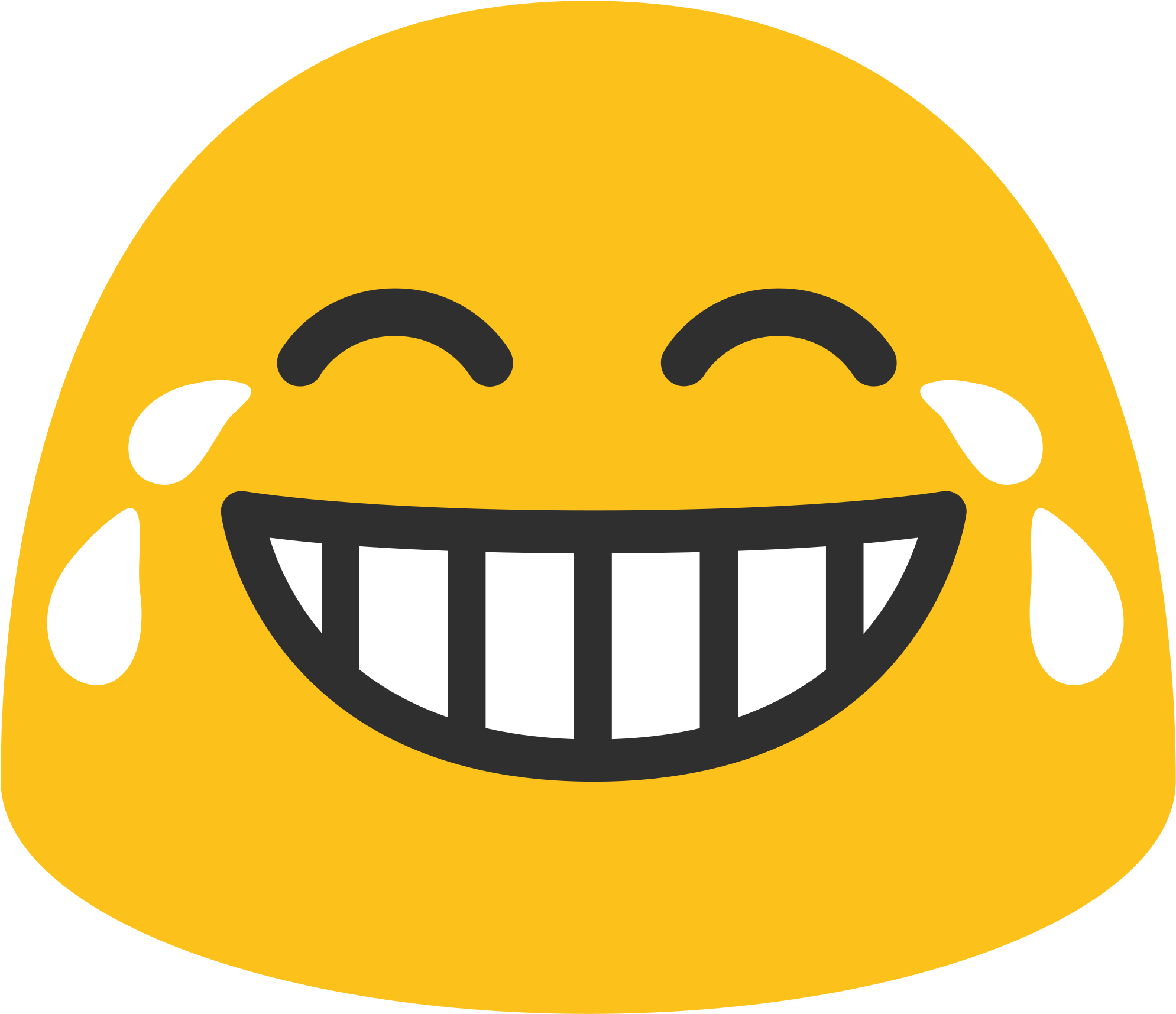 But When You're Miles Away, Emojis Do The Job Just - Android Laughing Crying Emoji (1100x1100), Png Download