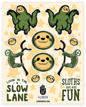Sloth Sticker - Sloth (484x484), Png Download