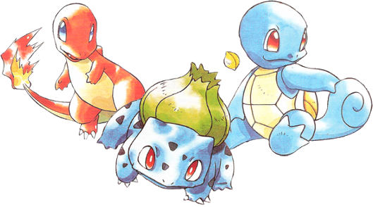 191kib, 529x294, File - Pokemon Kanto Starters (529x294), Png Download