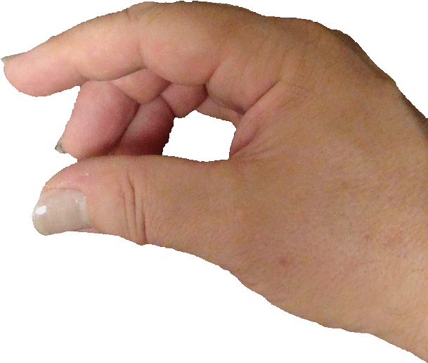 Index Finger Png - Thumb And Finger Picking Up (750x635), Png Download