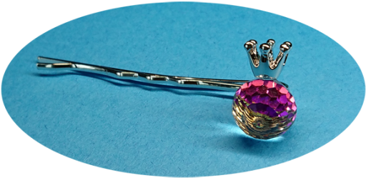 Transparent Crystal Ball Crown Hairpin - Crystal Ball (530x530), Png Download