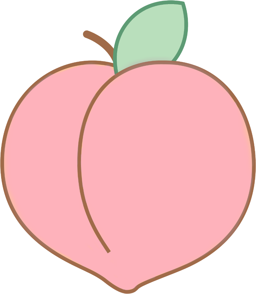 Peach Kawaii Soft Tumblr Cute Daddy Baby Kink Exo Bts - Kawaii Peach Png Emoji (1024x1024), Png Download