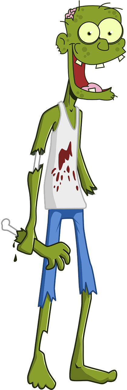 Zombie Via Pixabay - Zombie Gift (640x1280), Png Download