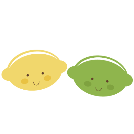 Cute Lime Svg Illustration Pinterest - Cute Lemon And Lime (432x432), Png Download
