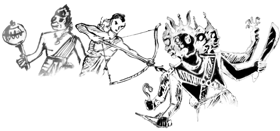 Hindu Festival Of Navarathri - Ramayanam Art (1296x626), Png Download