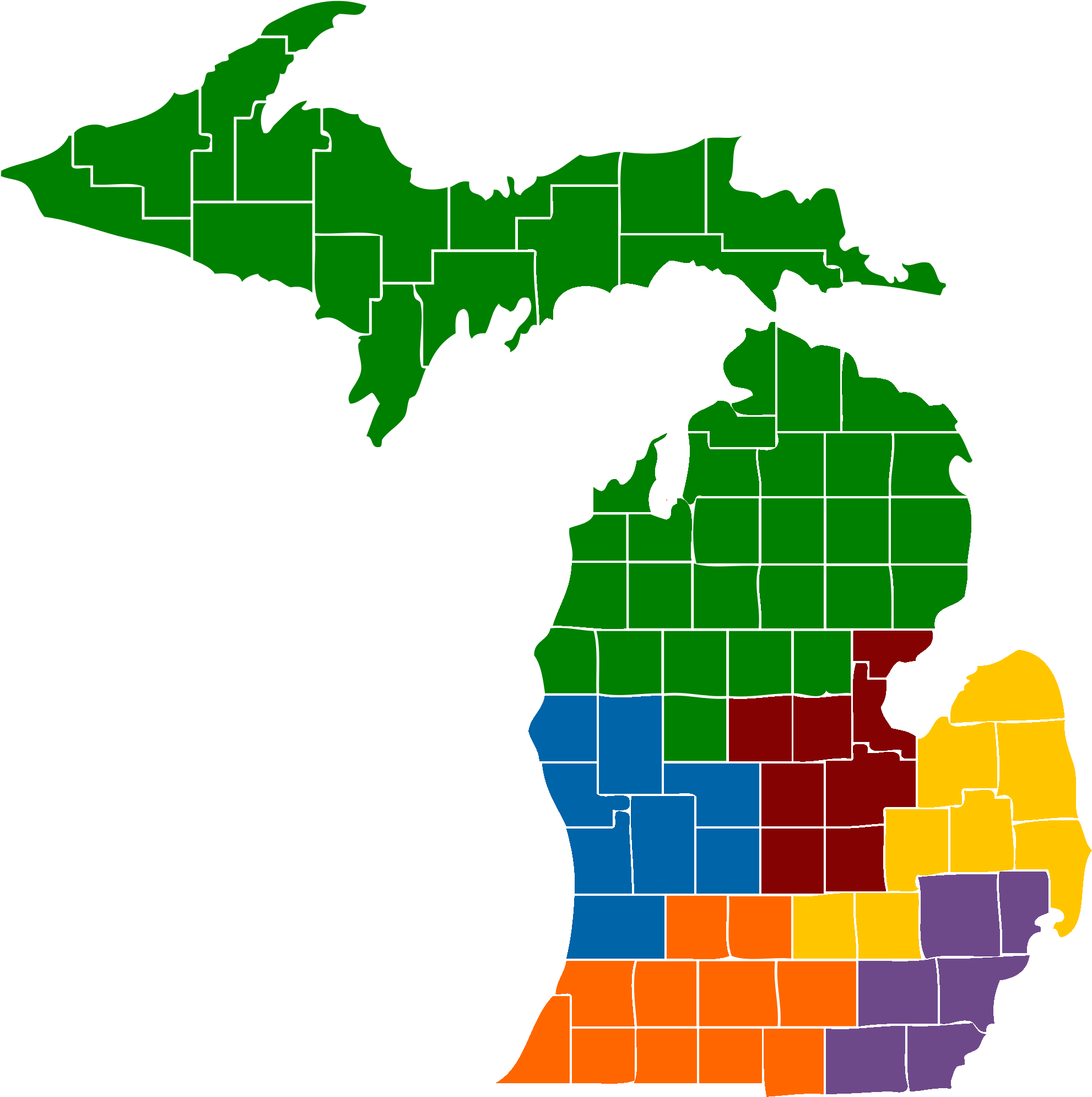 Green Us Map Silhouette Png Best Free Us Map Silhouette - Michigan Federal District Court Map (2000x1999), Png Download