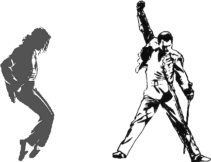 Michael Jackson Amp Freddie Mercury - Freddie Mercury (500x338), Png Download