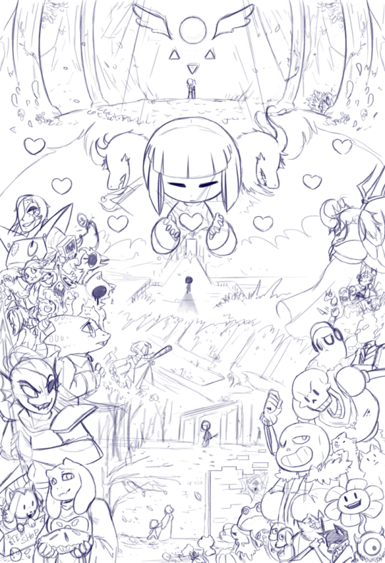 I Got More Done On This Massive Undertale Piece I Started - Ultimate Undertale Speedpaint (540x789), Png Download