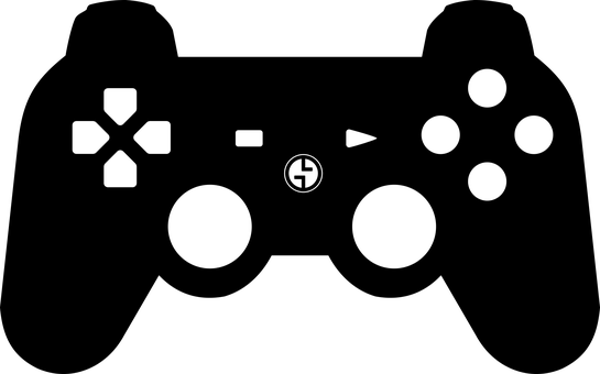 Joystick, Playstation, Ps3, Video Game - Video Game Controller Silhouette (545x340), Png Download
