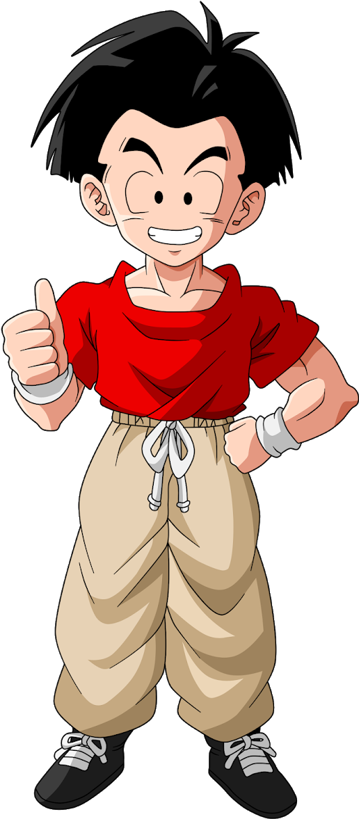 Krillin With Hair - Krilin Dragon Ball Gt (300x678), Png Download
